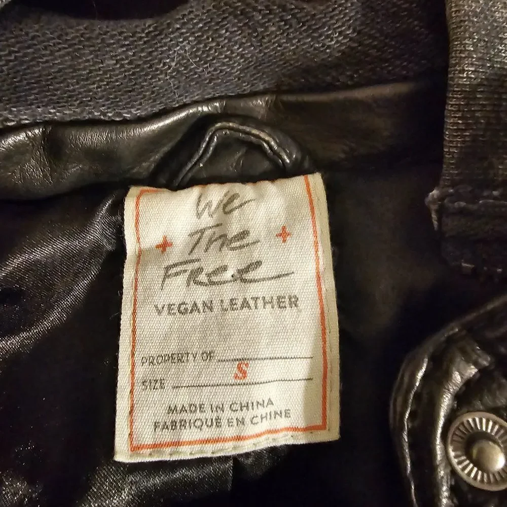 We the Free Monroe Hooded Vegan Jacket Sz S